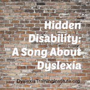 Hidden Disability - A Song About Dyslexia