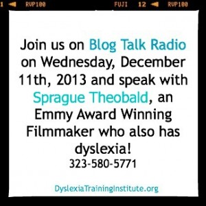 Join us as we speak with Sprague Theobald on Blog Talk Radio on Wednesday December 11th 2013